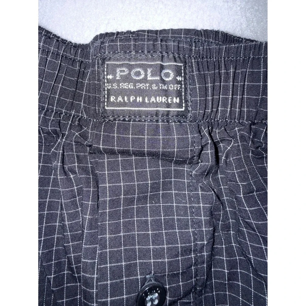Polo Ralph Lauren Sleepwear Mens XL Black Excellent Windowpane Pajama Pants